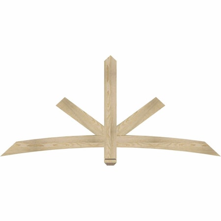 Ekena Millwork Alberta Rough Sawn Timber Gable Bracket, Douglas Fir, 72"W x 33"H x 2"D x 4"F, 11/12 Pitch GBW072X33X0204ALB00RDF